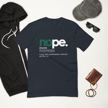 Load image into Gallery viewer, Boundaries  Nope TShirt (Green Lettering)