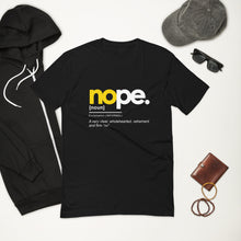 Load image into Gallery viewer, No Boundaries Nope TShirt (Yellow Lettering)